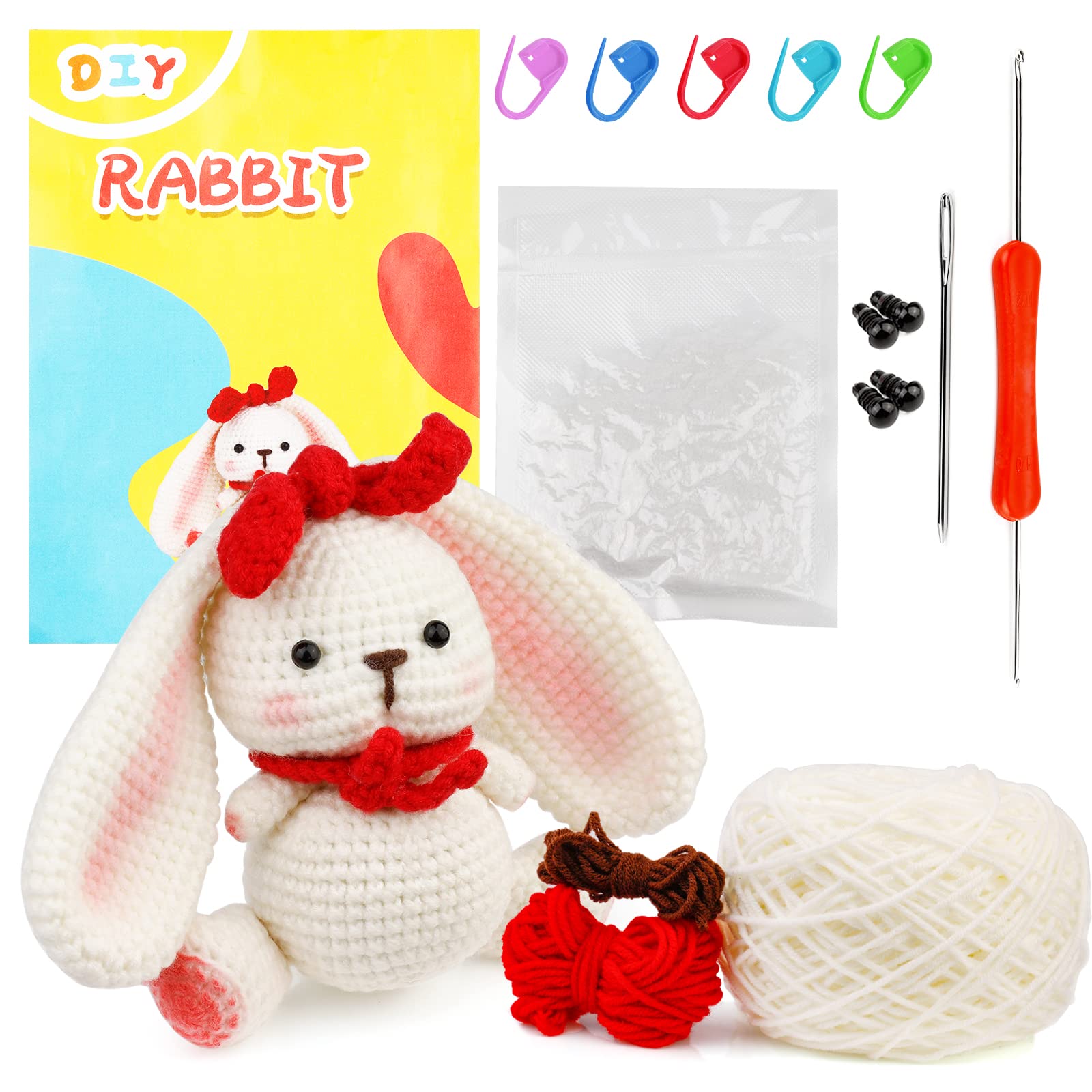 White Rabbit Crochet Kit for Beginners – Kdafio