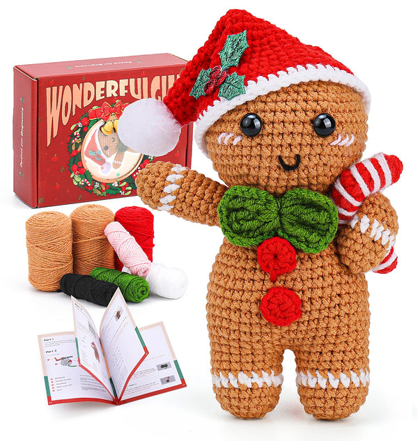 Candy Cane Christmas Crochet Kit for Beginners